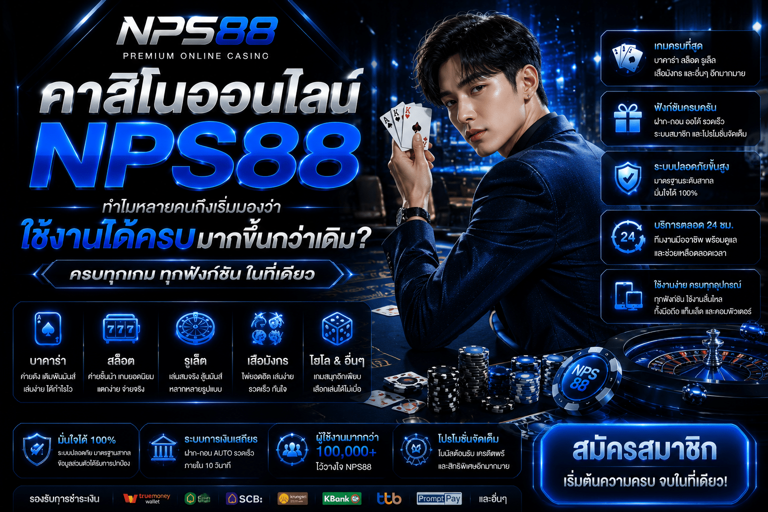 คาสิโนออนไลน์ NPS88 ทำไมหลายคนถึงเริ่มมองว่าใช้งานได้ครบมากขึ้นกว่าเดิม?